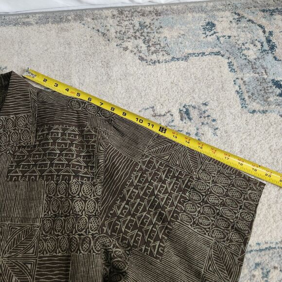 Tommy Bahama Silk Mens Large Green Tropical Hawaiian Camp Short Button-Up Shirt - Picture 12 of 13